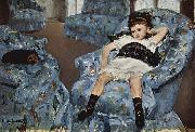 Mary Cassatt Kleines Madchen im blauen Fauteuil oil on canvas